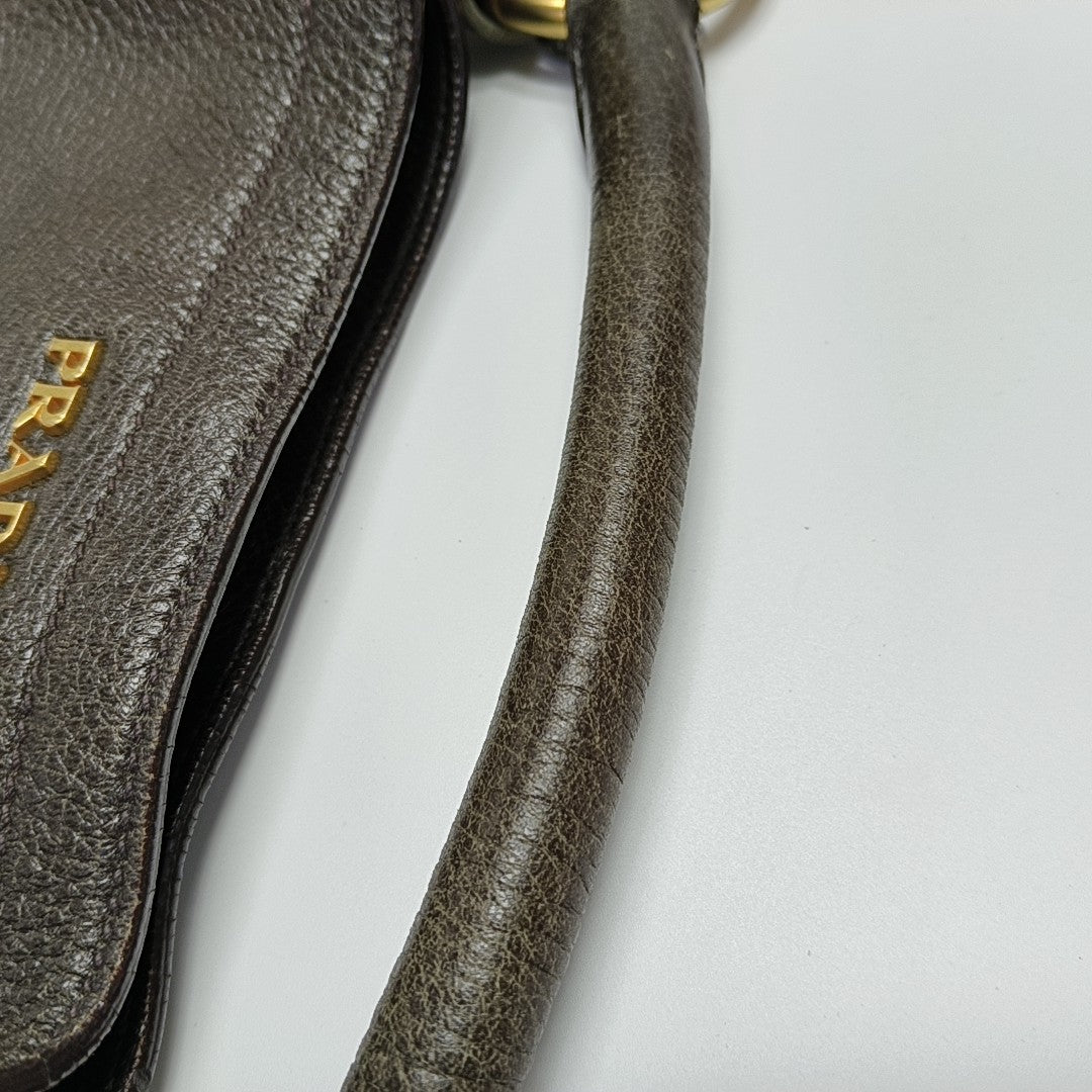 Calfskin Top Handle Bag Gray