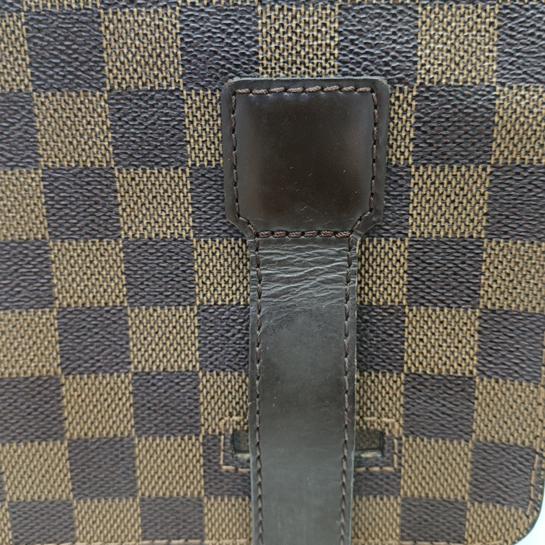 BROADWAY Damier Ebene Coated Canvas Brown