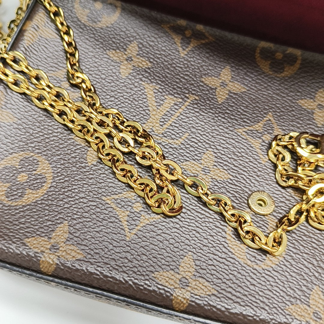 FÉLICIE Monogram Coated Canvas Brown