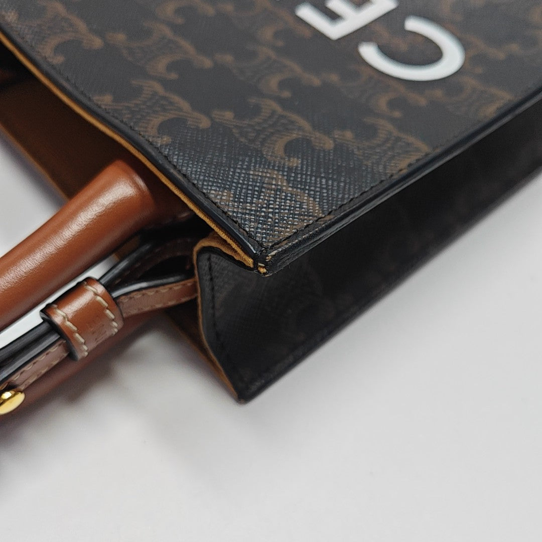 CABAS CELINE Mini Coated Canvas Brown