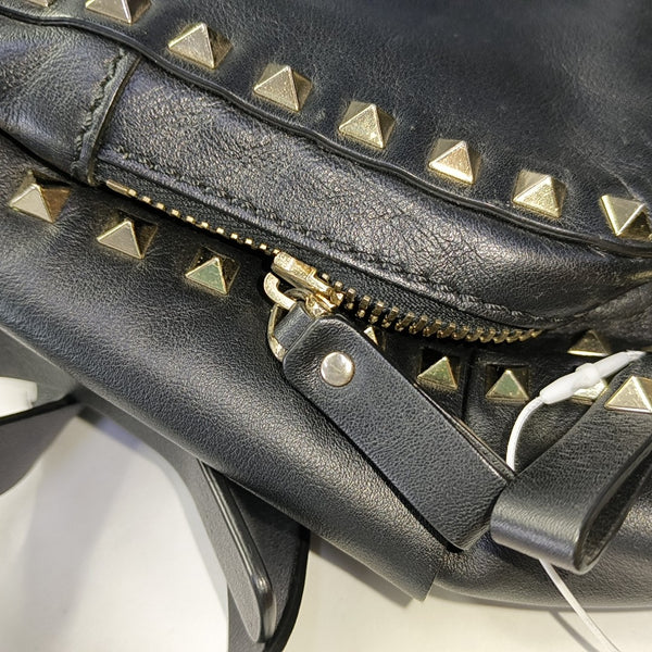 Rockstud Calfskin Black