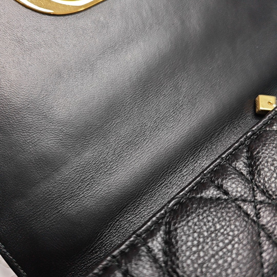 Dior Caro Small Cannage Calfskin Black