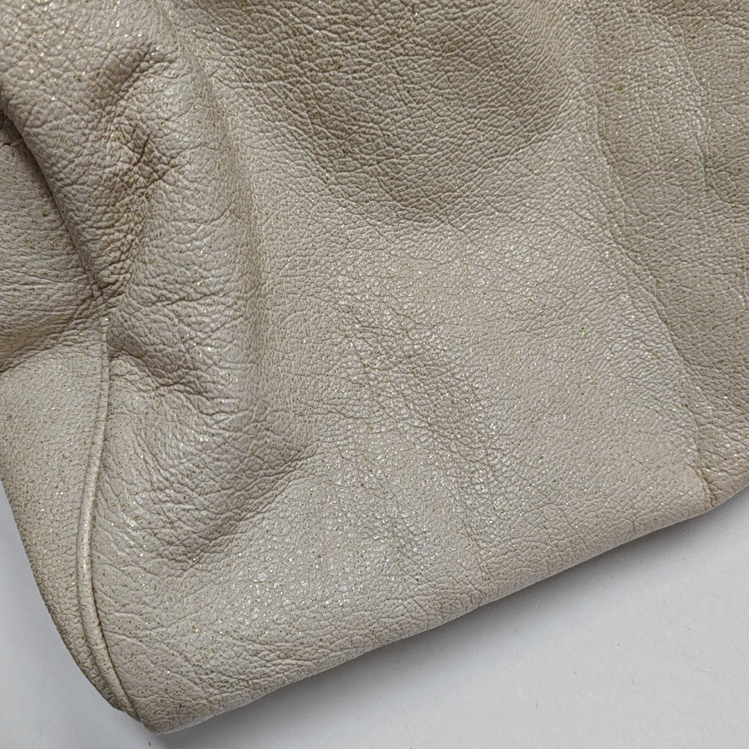 Calfskin Top Handle Bag White