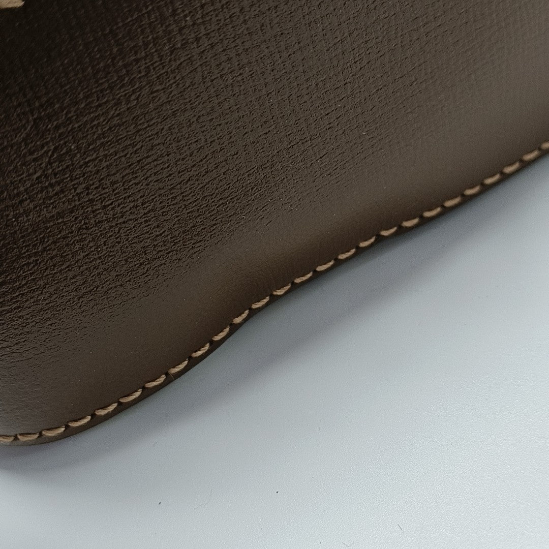 Monogram Coated Canvas Shoulder Bag Black