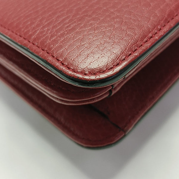 Interlocking G Small Calfskin Red