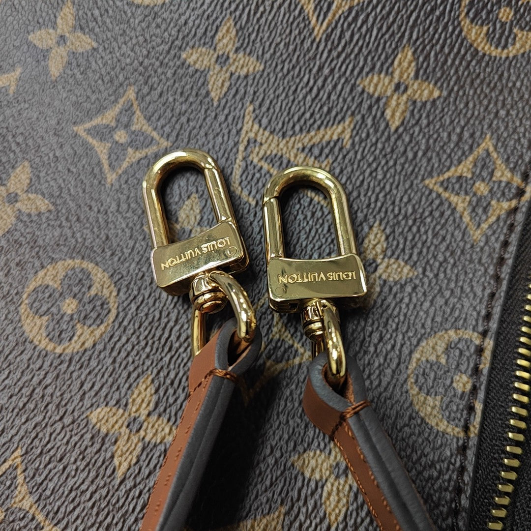 LOOP HOBO Monogram Coated Canvas Brown