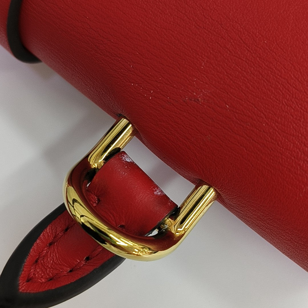 LOCKY BB Monogram Coated Canvas Red
