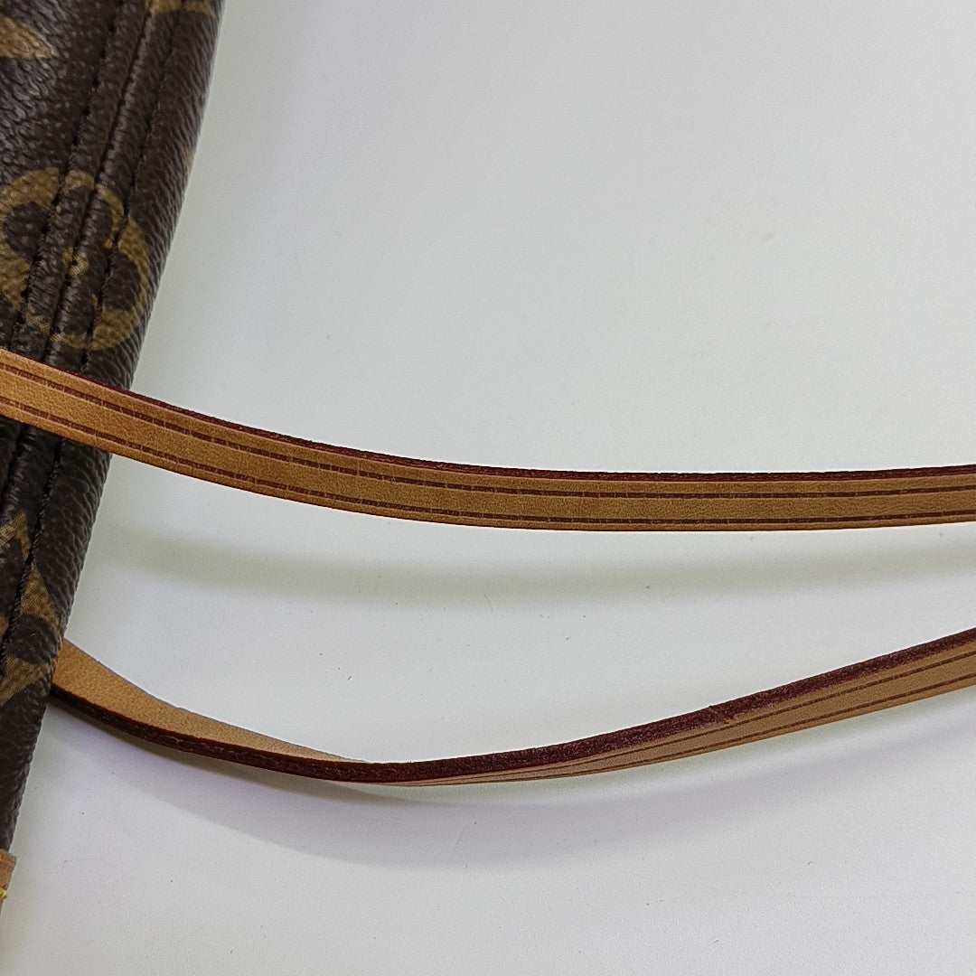 NEVERFULL MM Monogram Coated Canvas Brown