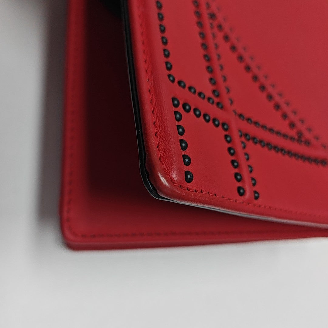 Diorama Small Cannage Calfskin Red