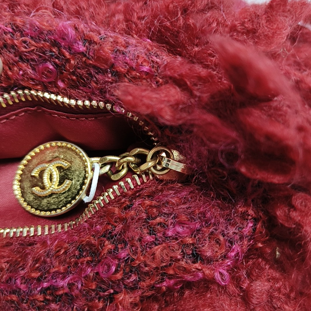 Fabric Clutch Red