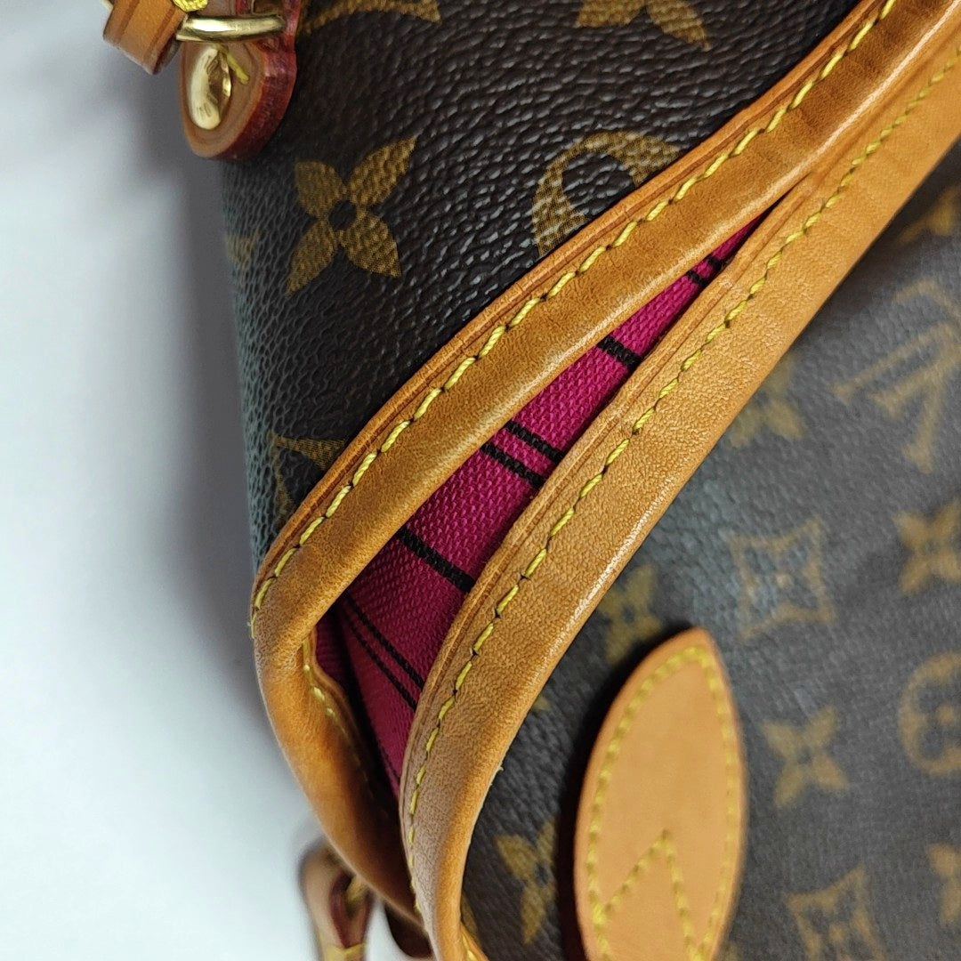 NEVERFULL Monogram Coated Canvas Brown