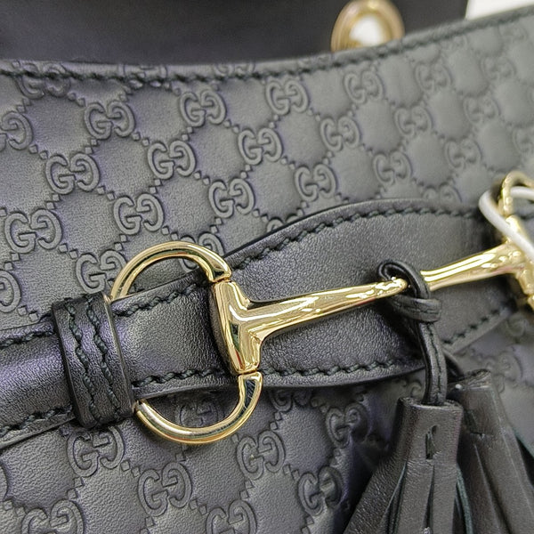 Emily Chain Mini Monogram Calfskin Black