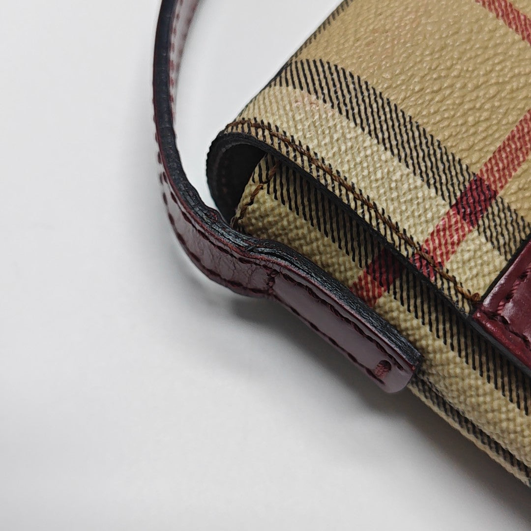 Coated Canvas Shoulder Bag Beige