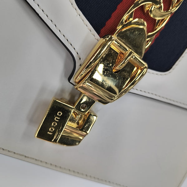 Sylvie Small Calfskin White