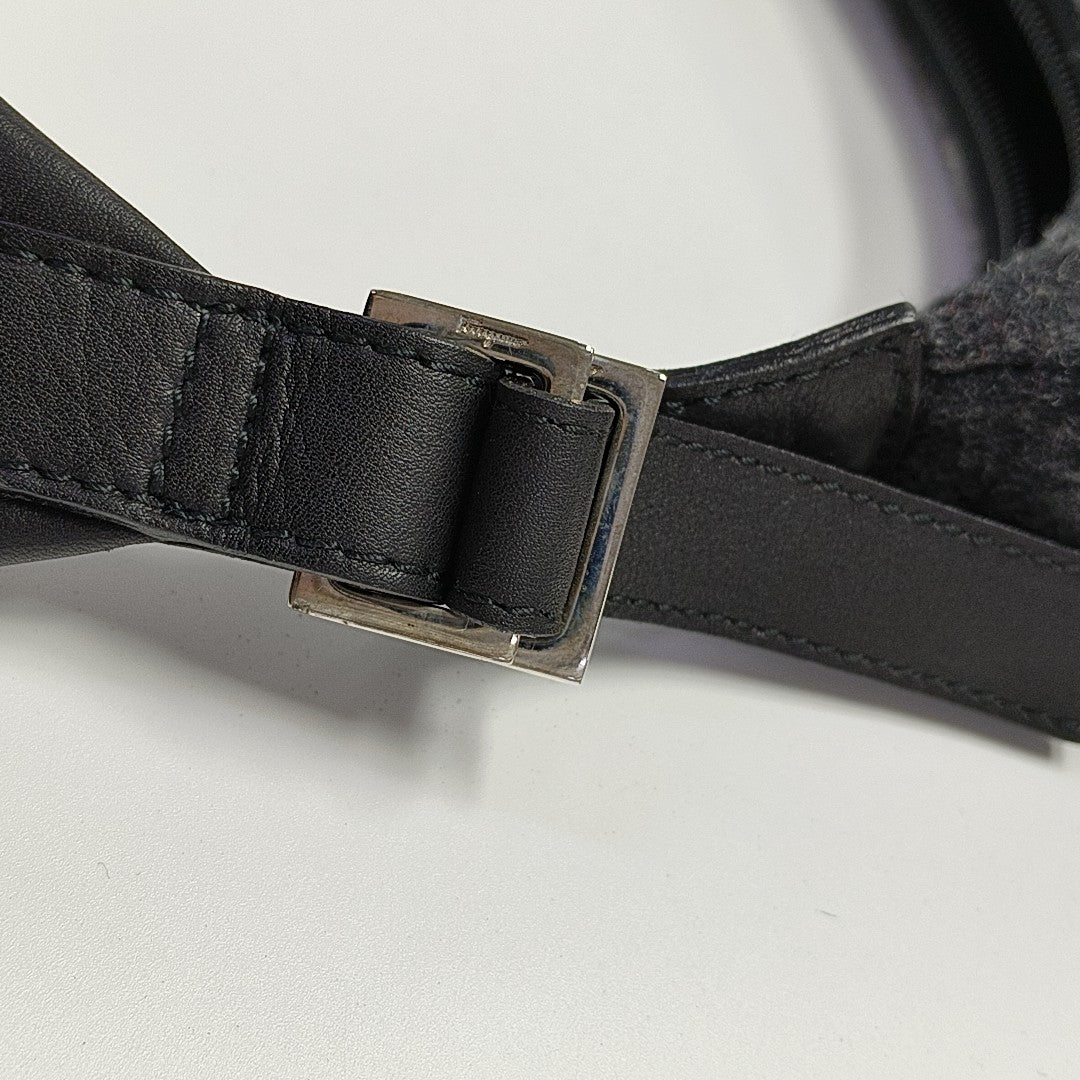 Fabric Top Handle Bag Gray