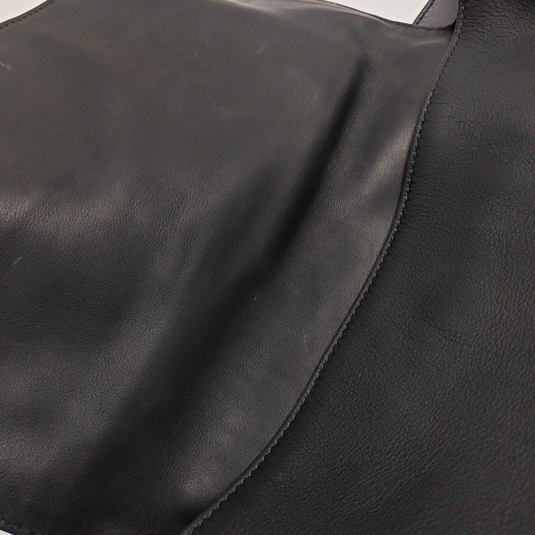 Calfskin Shoulder Bag Black