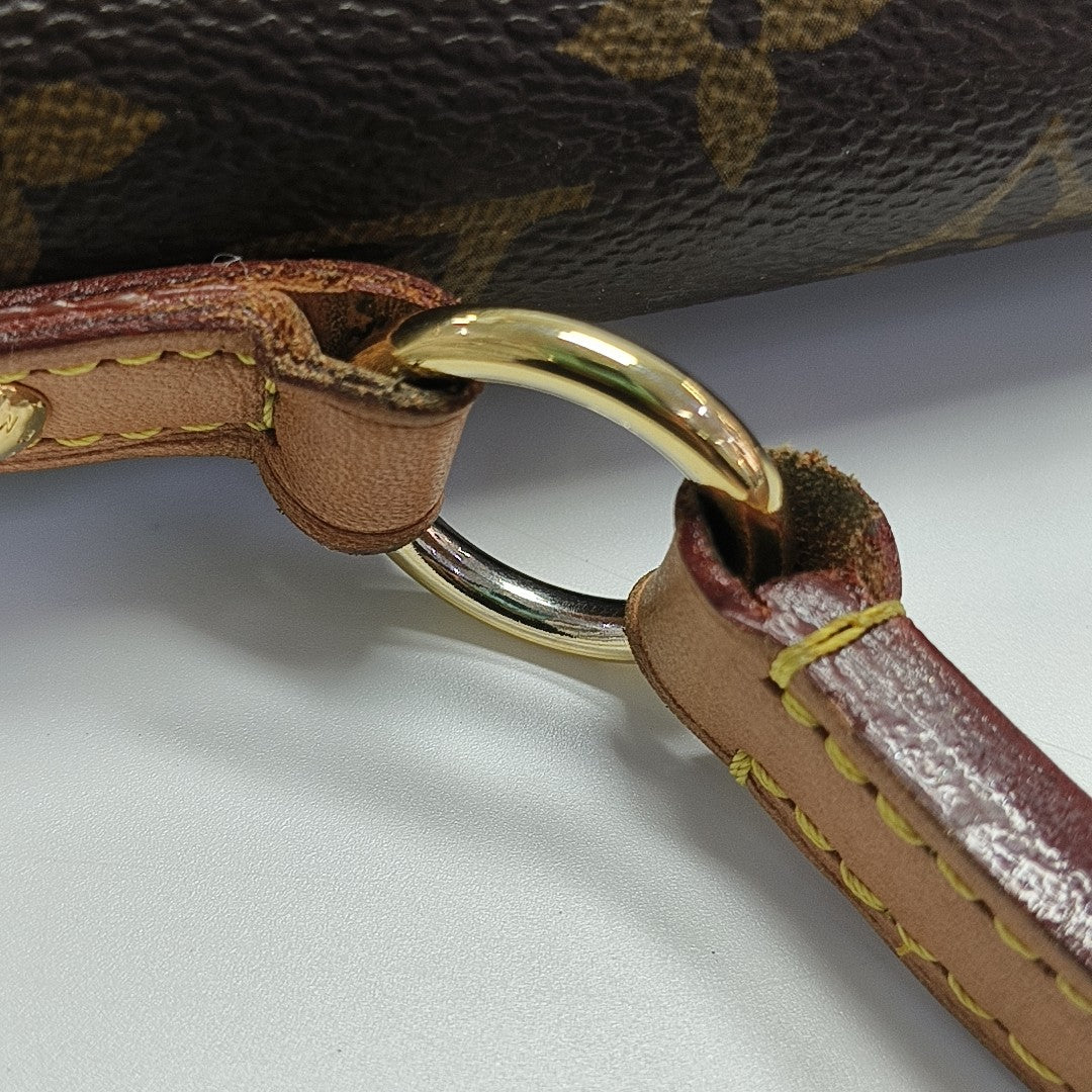 CLUNY MM Monogram Coated Canvas Brown