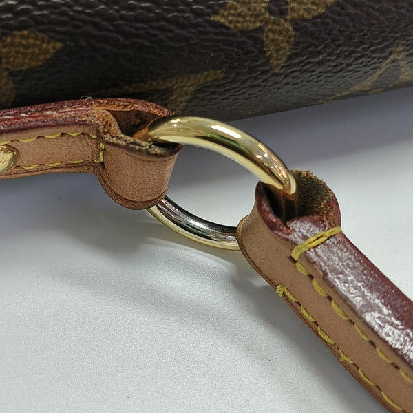 CLUNY MM Monogram Coated Canvas Brown