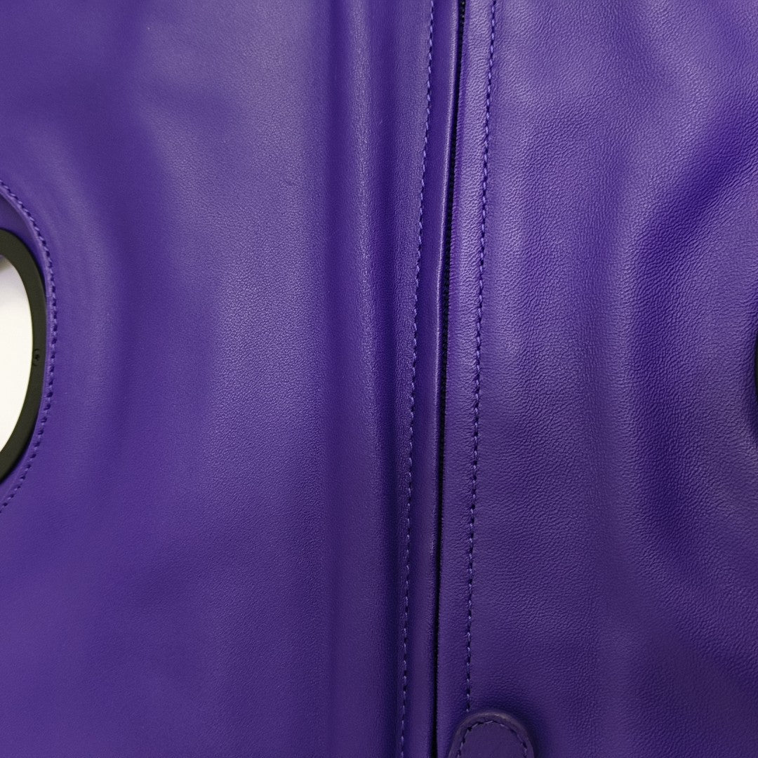 Calfskin Clutch Purple