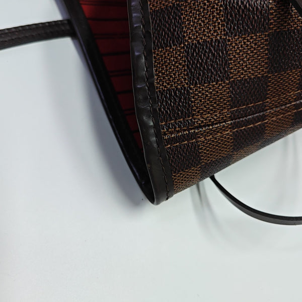 NEVERFULL MM Damier Ebene Coated Canvas Brown