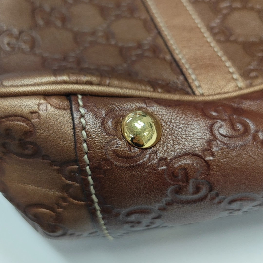 Monogram Leather Brown