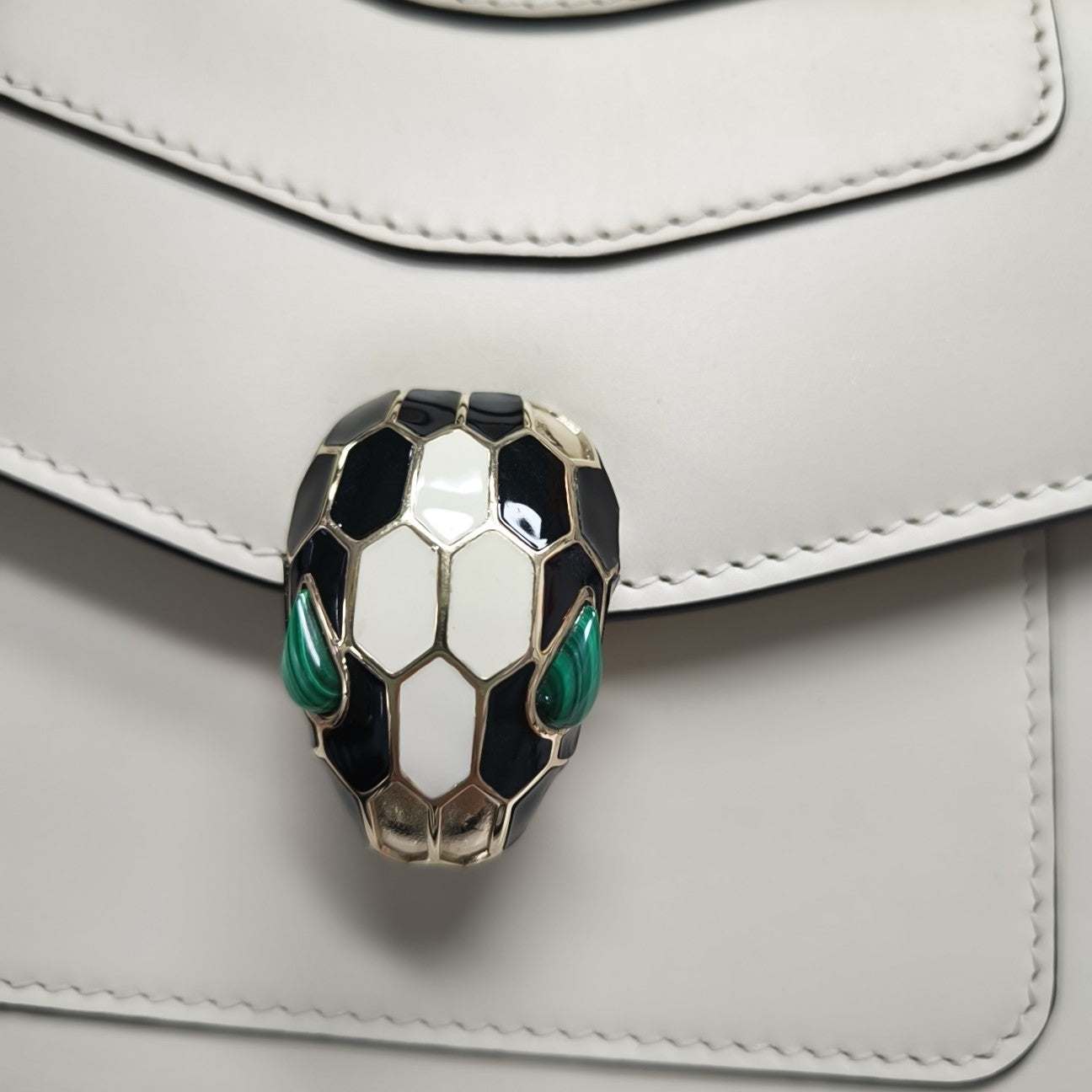 SERPENTI FOREVER Small Calfskin White