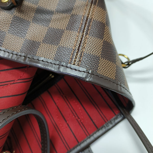 NEVERFULL MM Damier Ebene Coated Canvas Brown