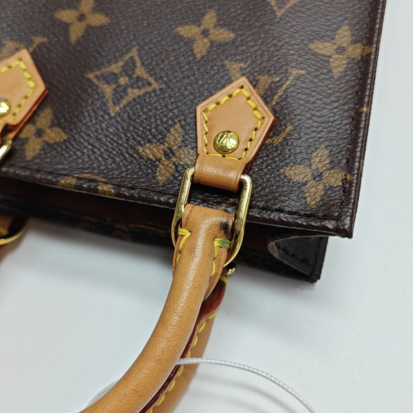 SAC PLAT Mini Monogram Coated Canvas Brown