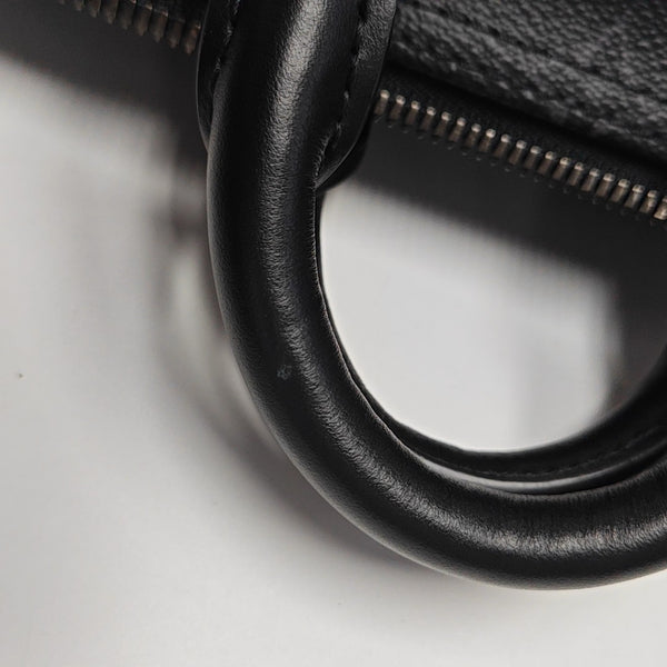 KEEPALL 25 Monogram Coated Canvas Black