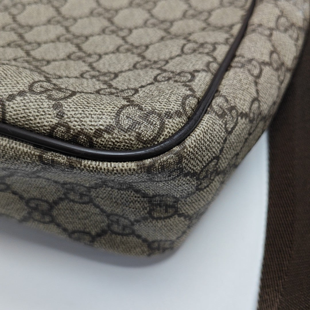 GG Supreme Monogram Coated Canvas Black
