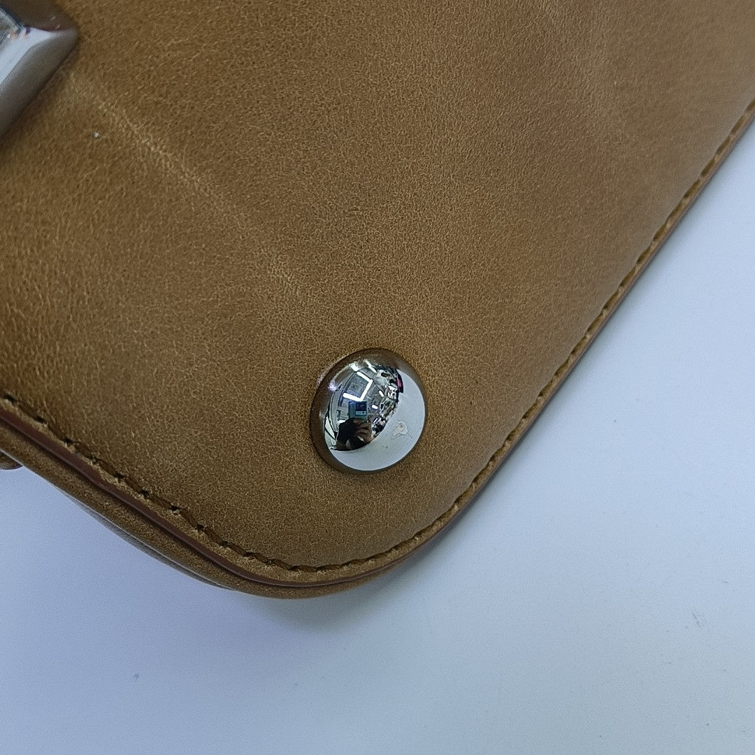 Calfskin Shoulder Bag Brown