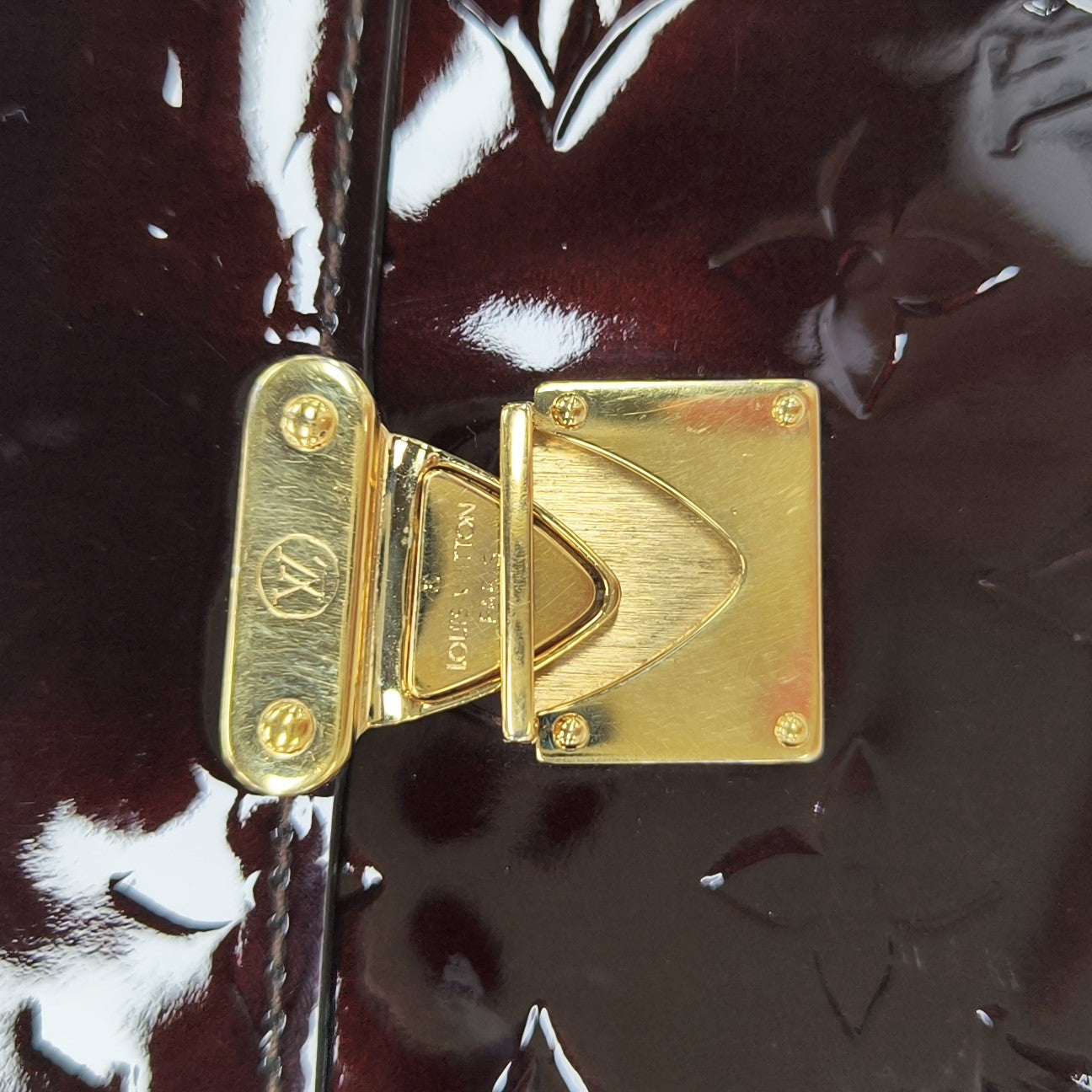 KOALA Monogram Patent Leather Red Card Holder