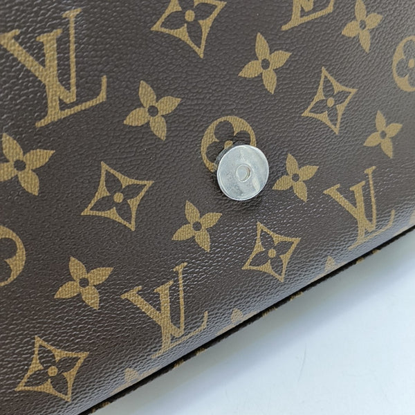 SAINT MICHEL Monogram Coated Canvas Brown