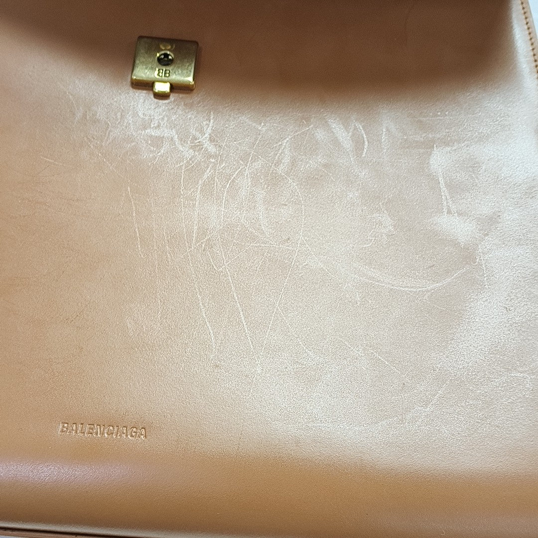 Calfskin Shoulder Bag Brown