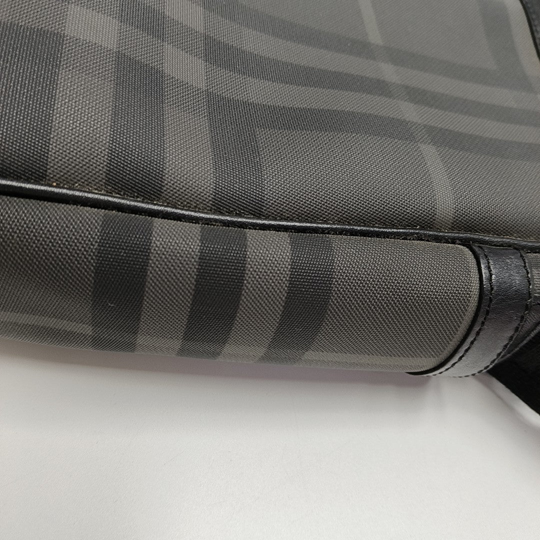 Coated Canvas Shoulder Bag Gray