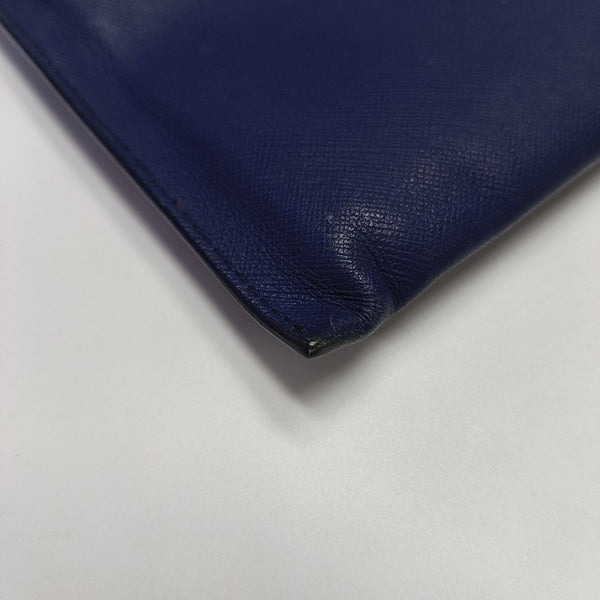 Leather Clutch Blue