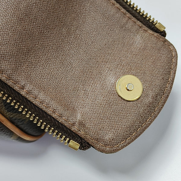 Monogram Coated Canvas Top Handle Bag Extra Large Brown