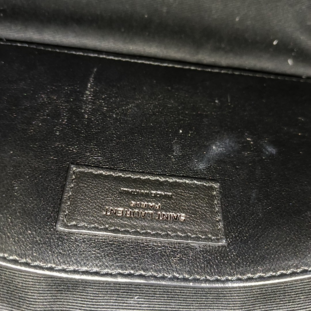 NIKI Small Chevron Calfskin Black