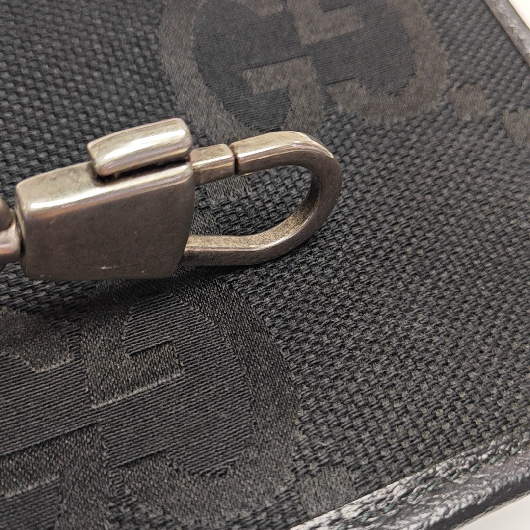Monogram Canvas Shoulder Bag Black