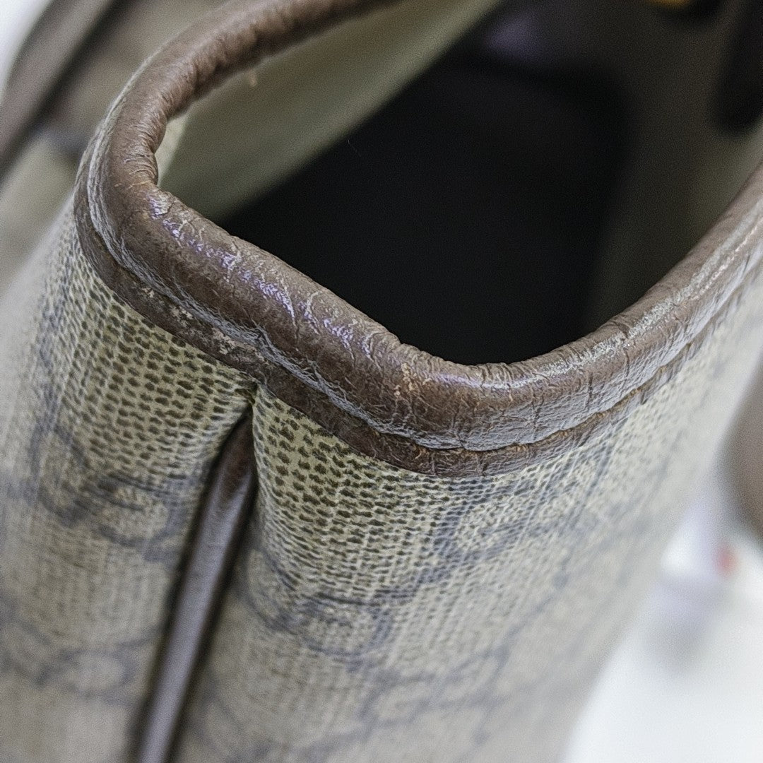 Ophidia Medium Monogram Coated Canvas Beige