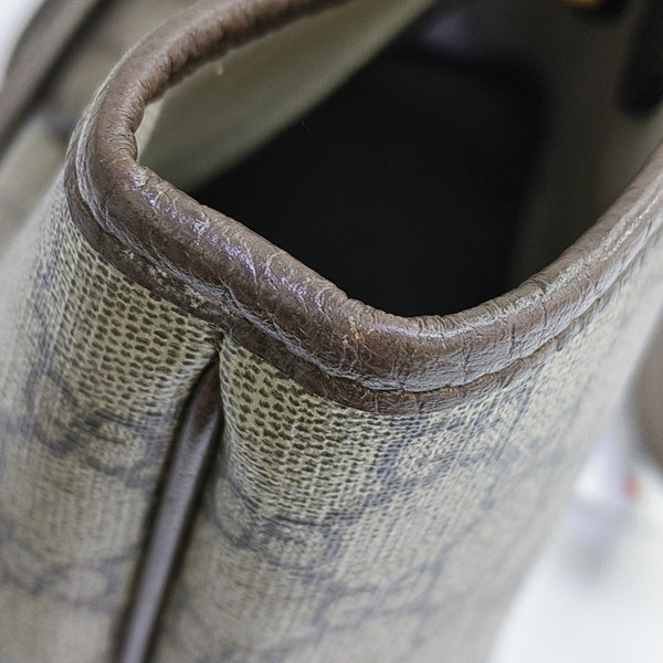 Ophidia Medium Monogram Coated Canvas Beige
