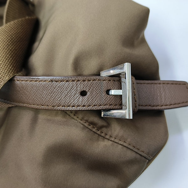 Nylon Backpack Brown