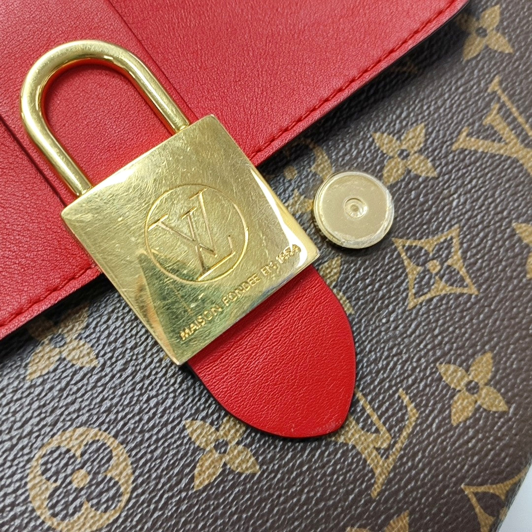 Authenticated pre-owned  LOCKY BB Monogram Coated Canvas Red - Shoulder Bag at Looply