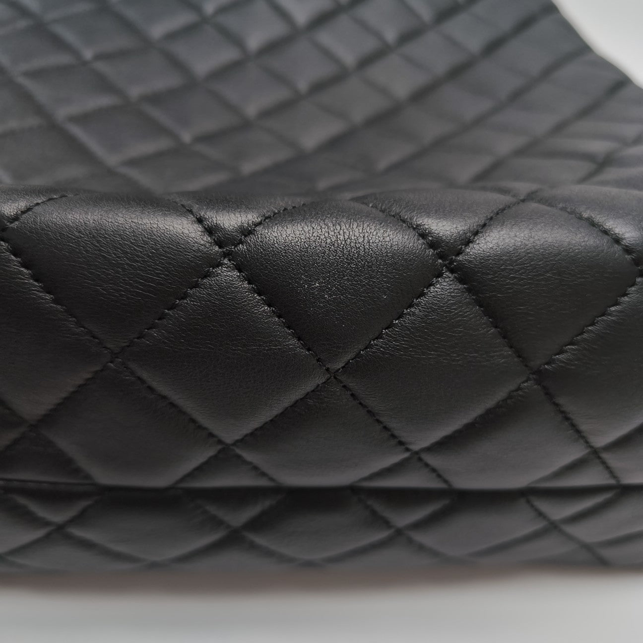Quilted Calfskin Tote Bag Black