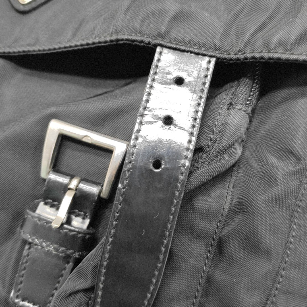 Nylon Shoulder Bag Black