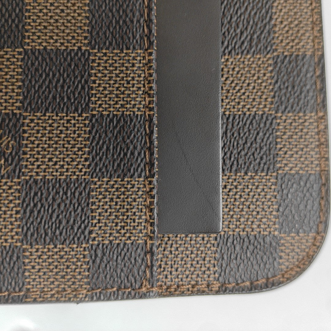 SAINT LOUIS Damier Ebene Coated Canvas Brown