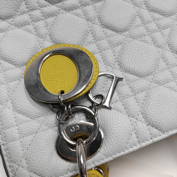 Lady Dior Medium Cannage Calfskin Blue