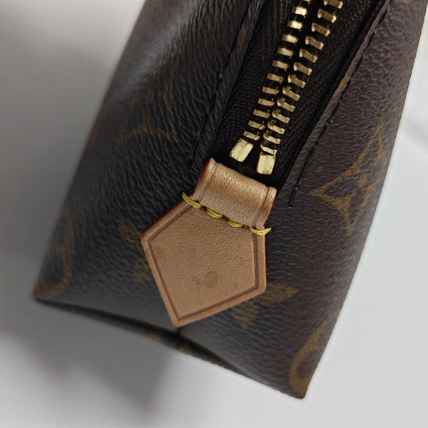 COSMETIC PM Monogram Coated Canvas Brown
