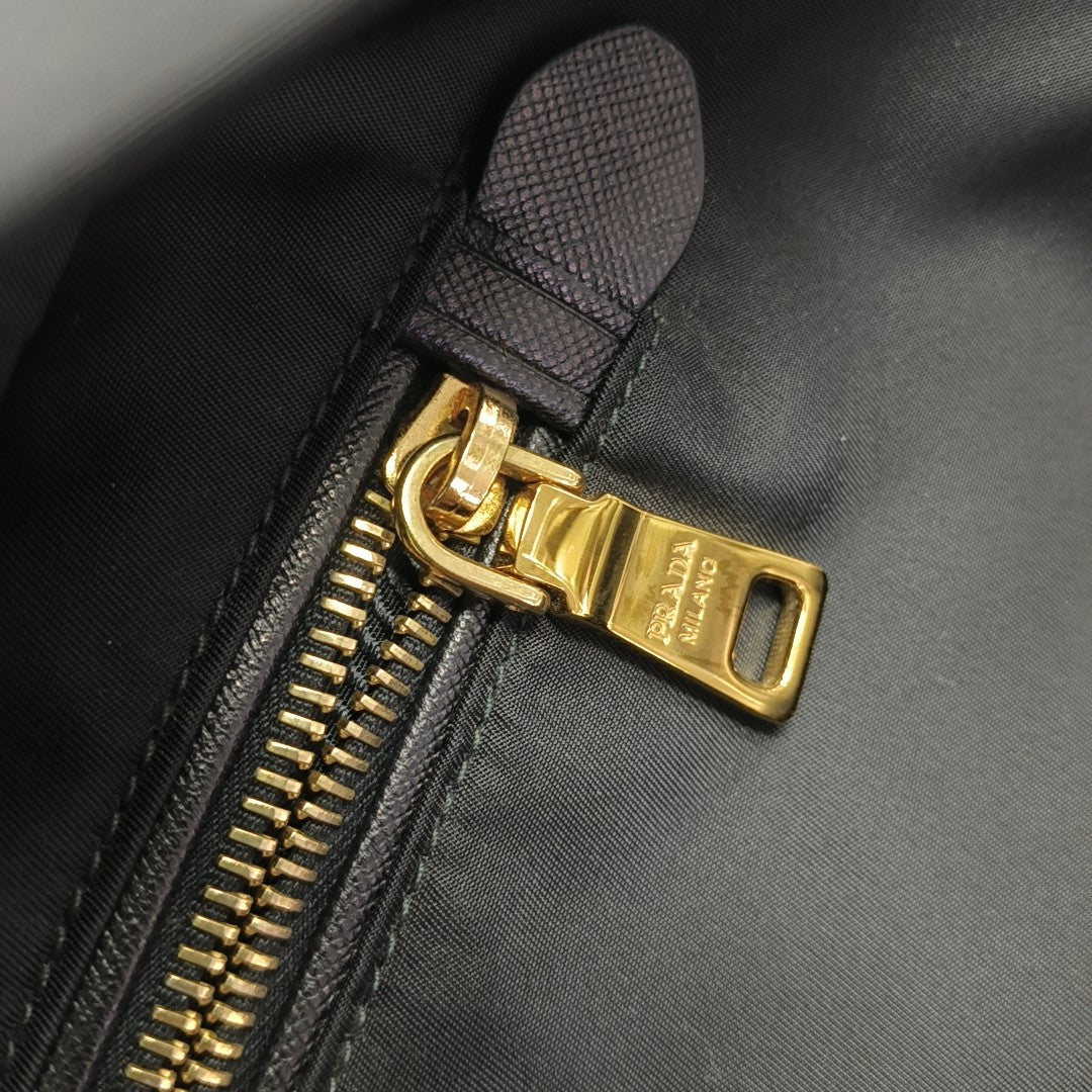 Nylon Shoulder Bag Black