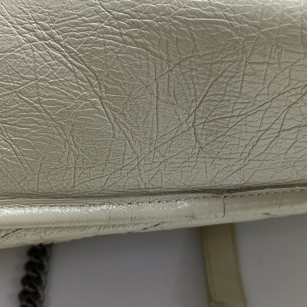 NIKI Medium Chevron Calfskin Beige